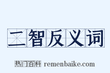 二智反义词是什么意思的图片